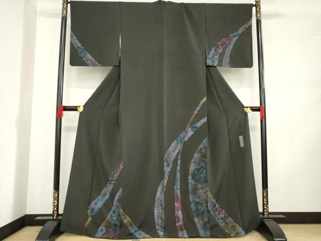 平和屋着物●世界的人形師　辻村寿三郎　ジュサブロー　訪問着　手　正絹　逸品　AABE3407ck 平和屋着物○世界的人形師 辻村寿三郎 ジュサブロー 訪問着 霞花文