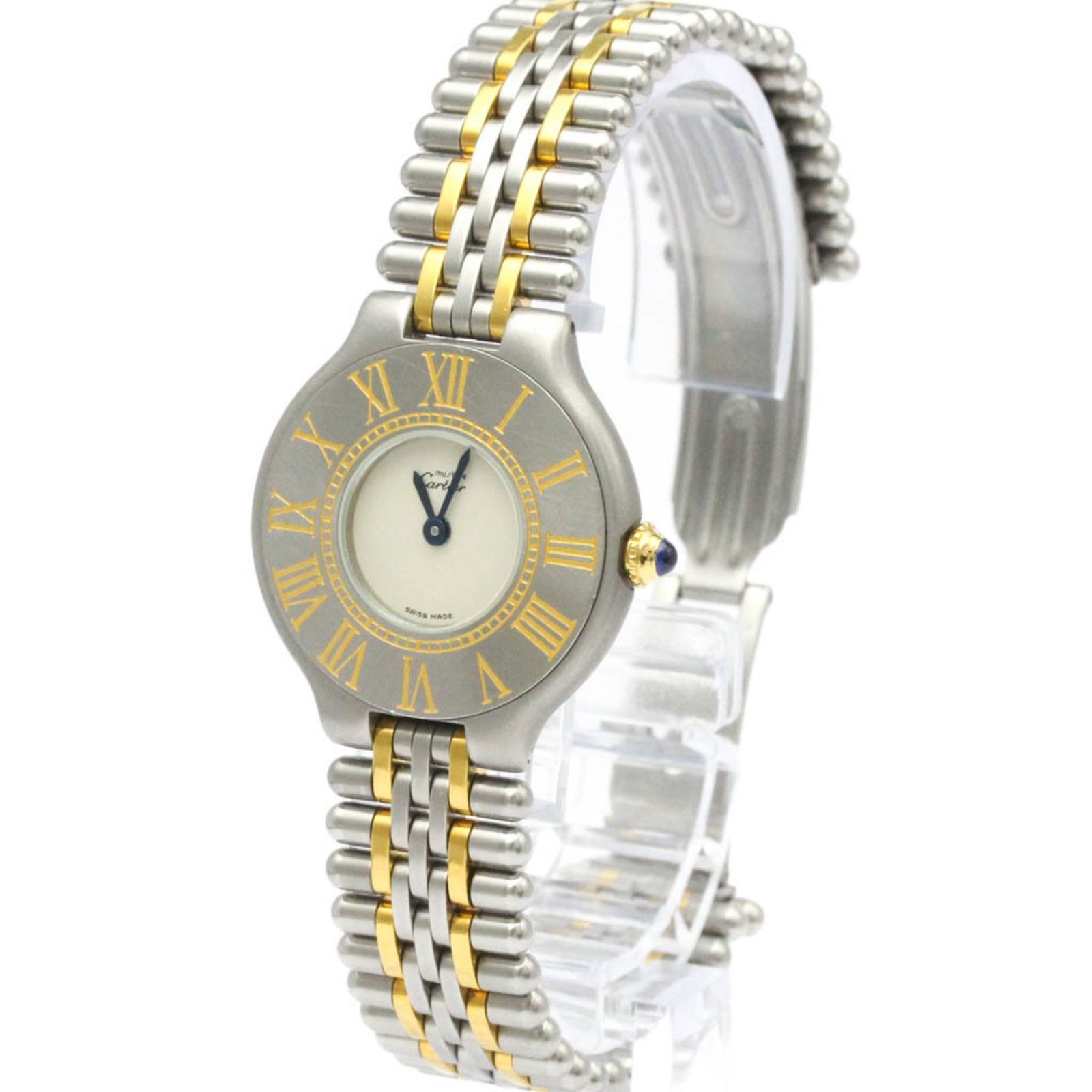 カルティエ CARTIER マスト21 ゴールドプレート ステンレススチール クォーツ レディース 時計