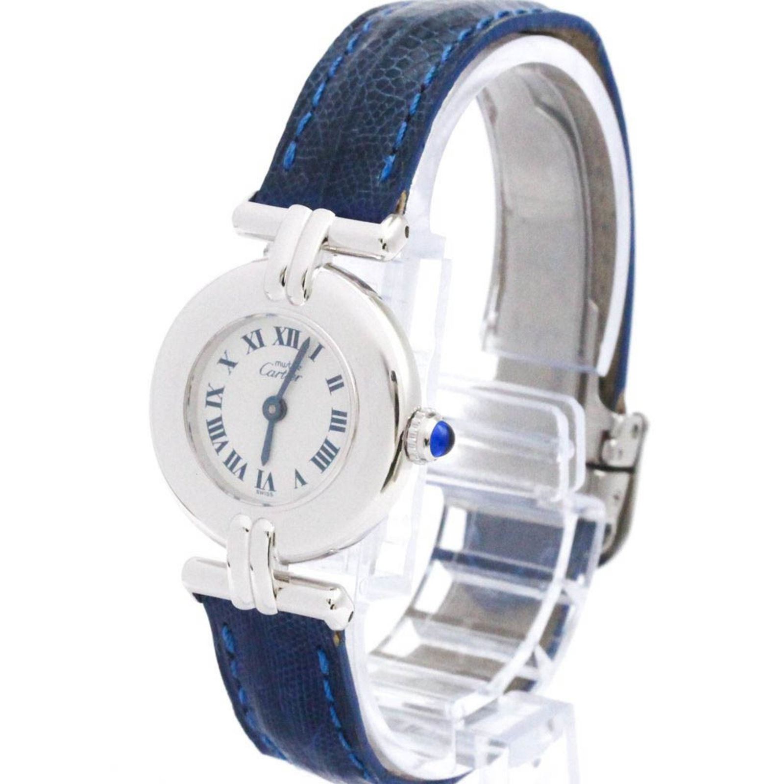 カルティエ CARTIER マストコリゼ シルバー 925 レザー クォーツ レディース 時計