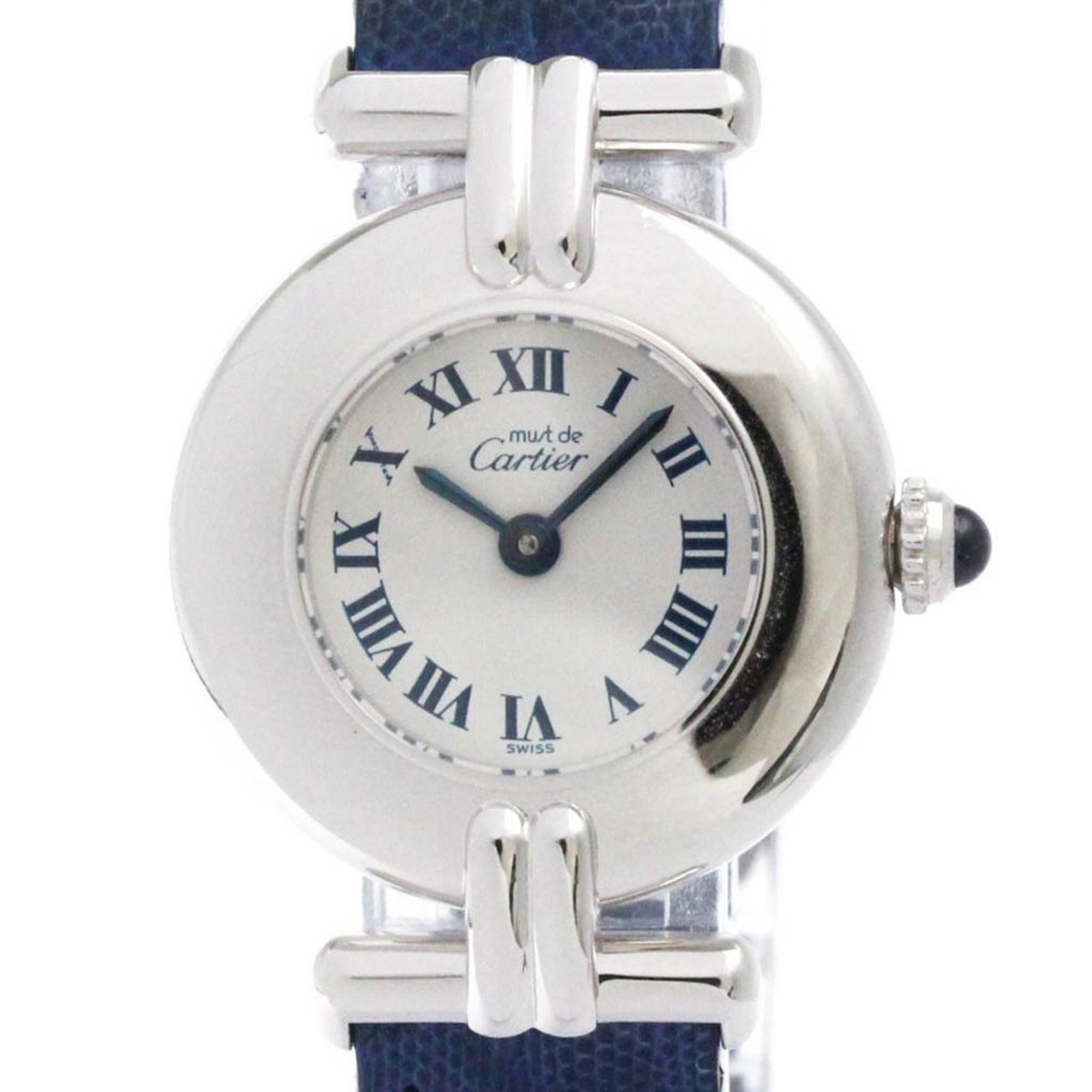 カルティエ CARTIER マストコリゼ シルバー 925 レザー クォーツ レディース 時計