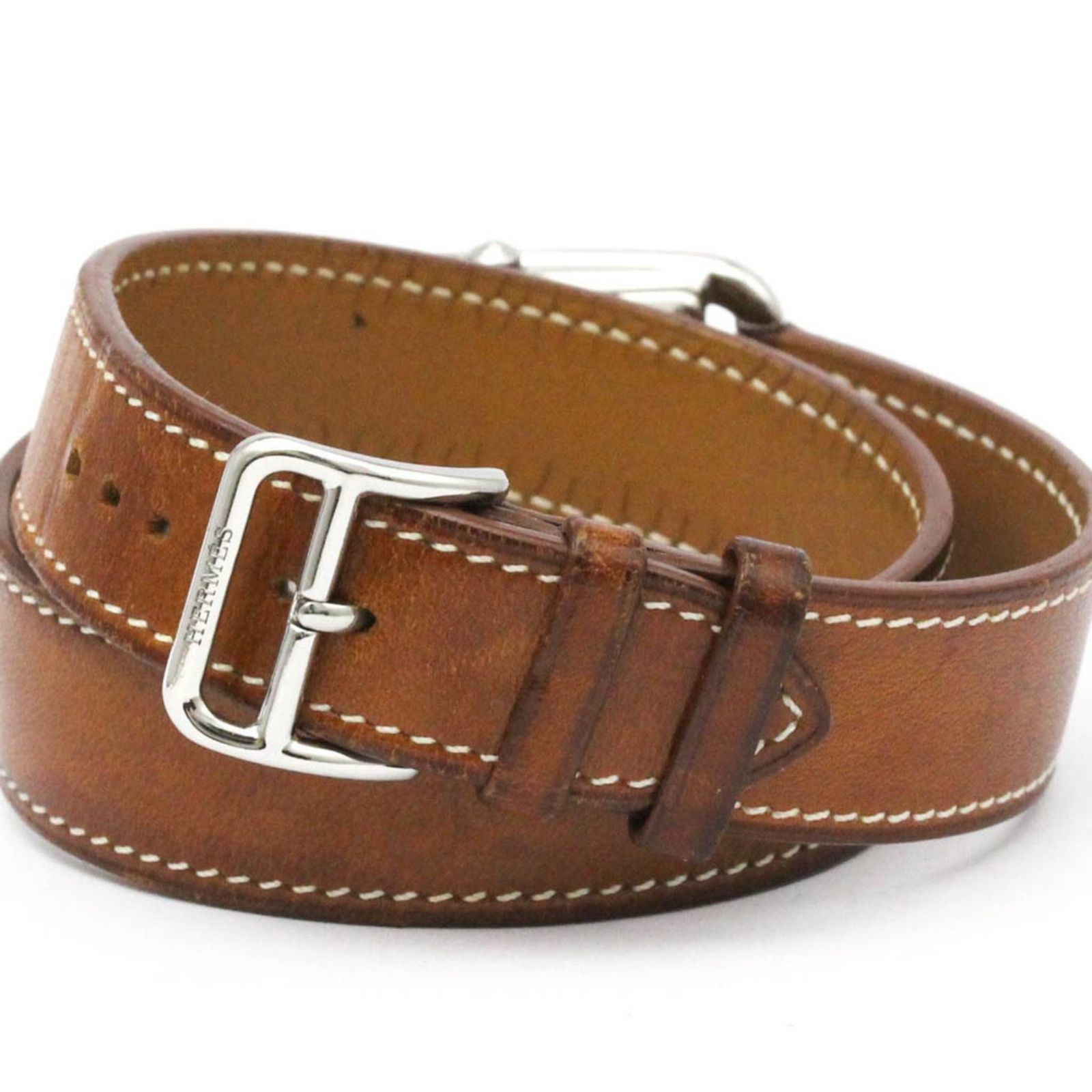  エルメス HERMES ケープコッド ドゥブルトゥール ステンレススチール レザー 自動巻き メンズ 時計 CC 1 710 外装仕上げ済み 自動巻き時計 腕時計(アナログ)