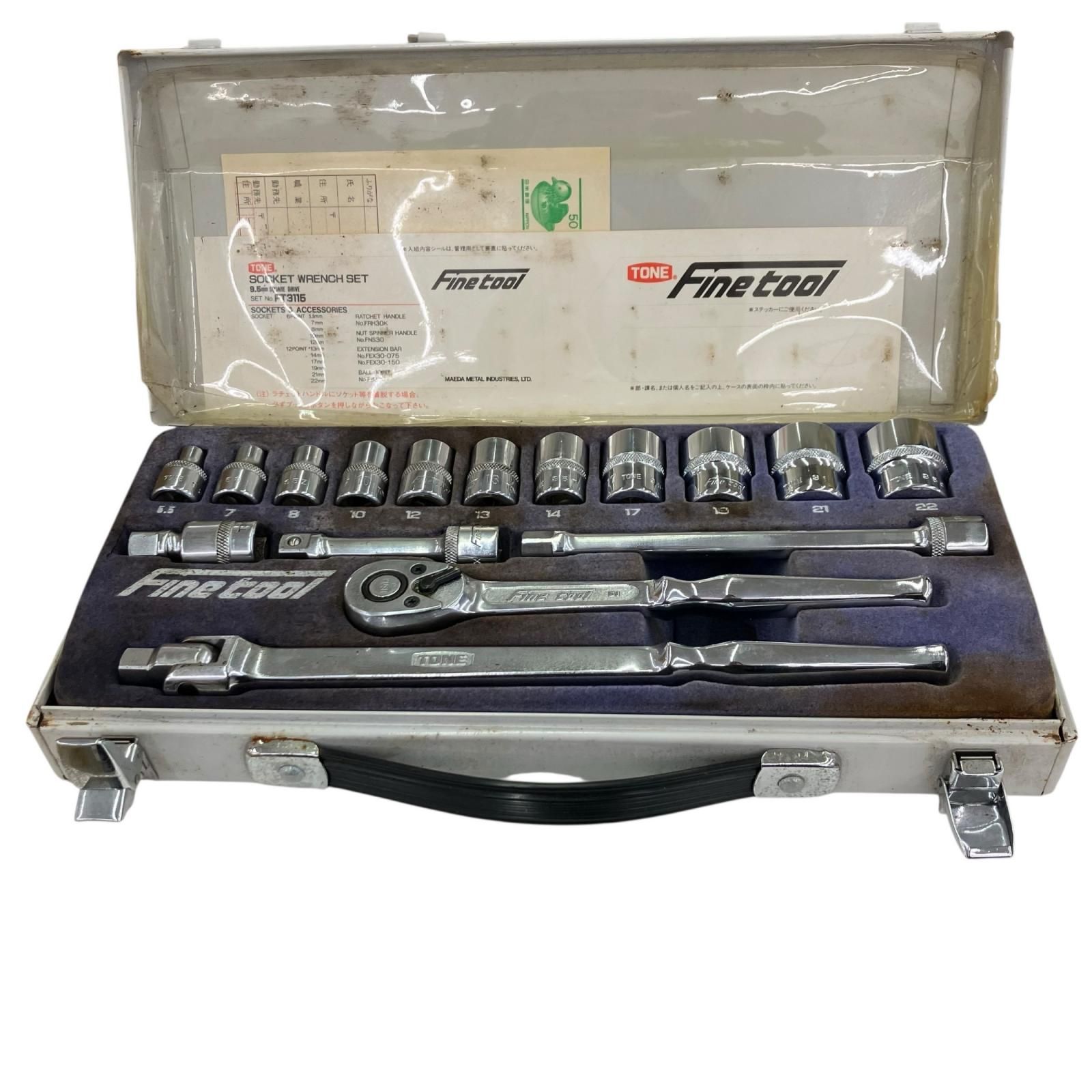 186000 TONE FT 3115 ソケットレンチセット 9 5 mm角