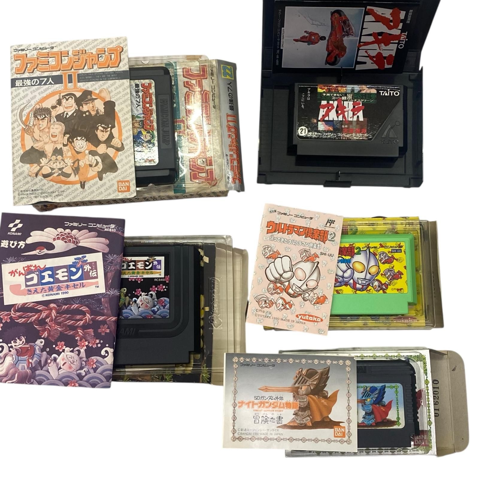 186002 動作未確認 ファミリーコンピューター ソフト カセット 5点