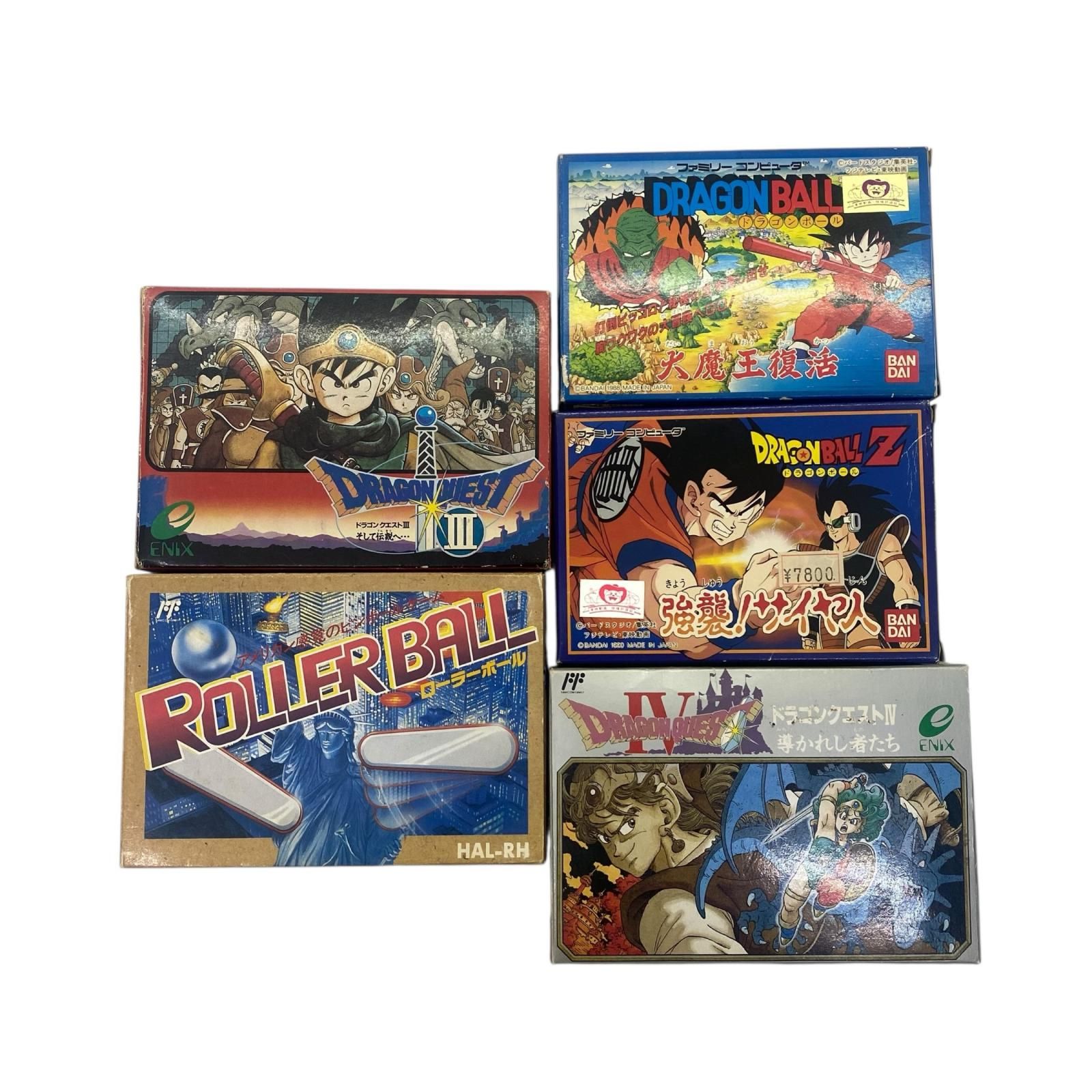 186002 動作未 ファミリーコンピューター ファミコン ソフト 5点