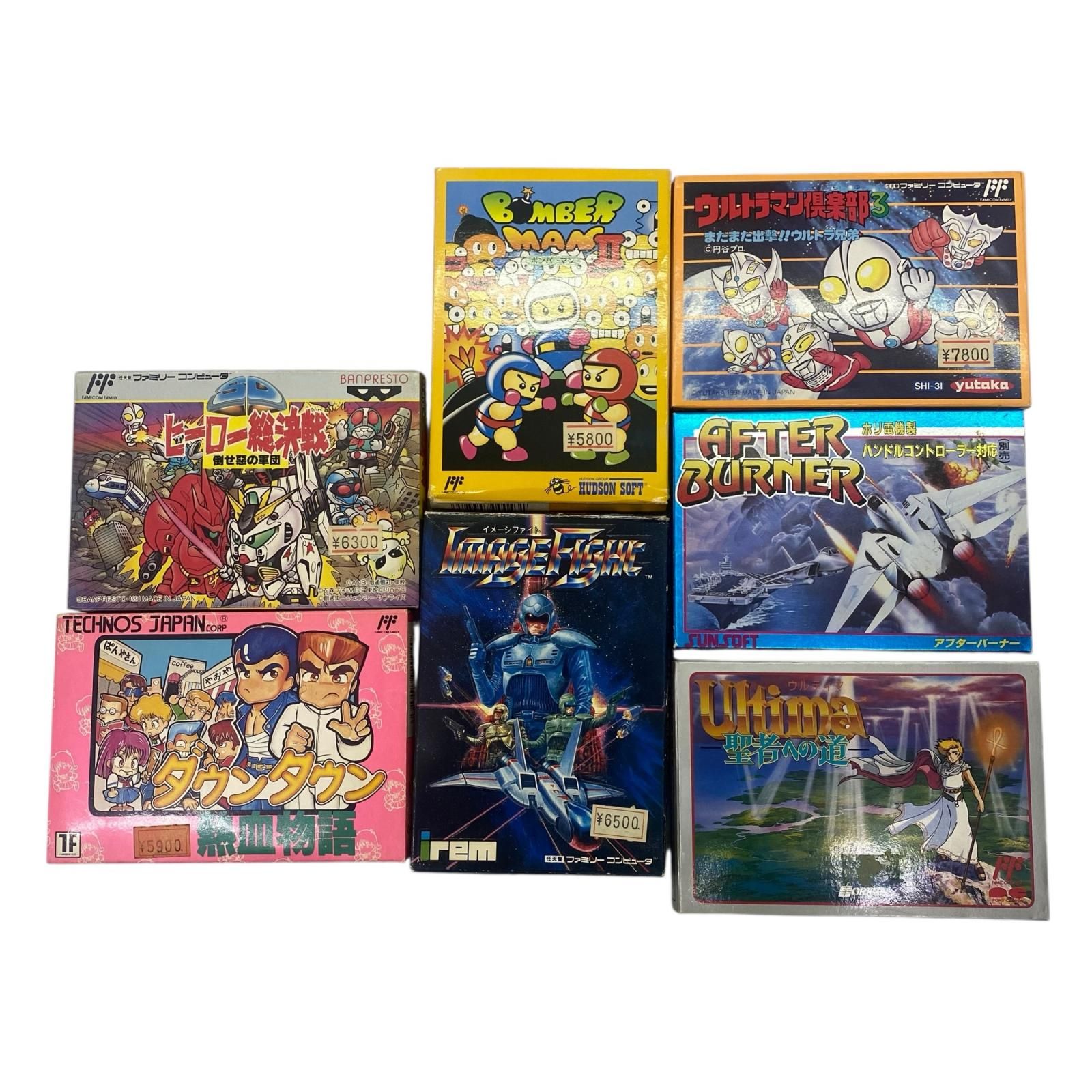 186002 動作未 ファミリーコンピューター ファミコン ソフト カセット 8点