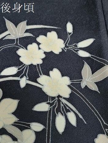 平和屋着物○訪問着 花車枝垂れ桜文 暈し染め 金彩 正絹 逸品 未使用