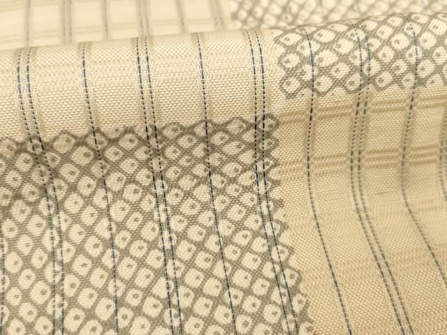  平和屋着物 京の名門 友禅 染の北川 小紋 お召地 市松文 吉野間道 反端付き 正絹 ck 小紋 着物