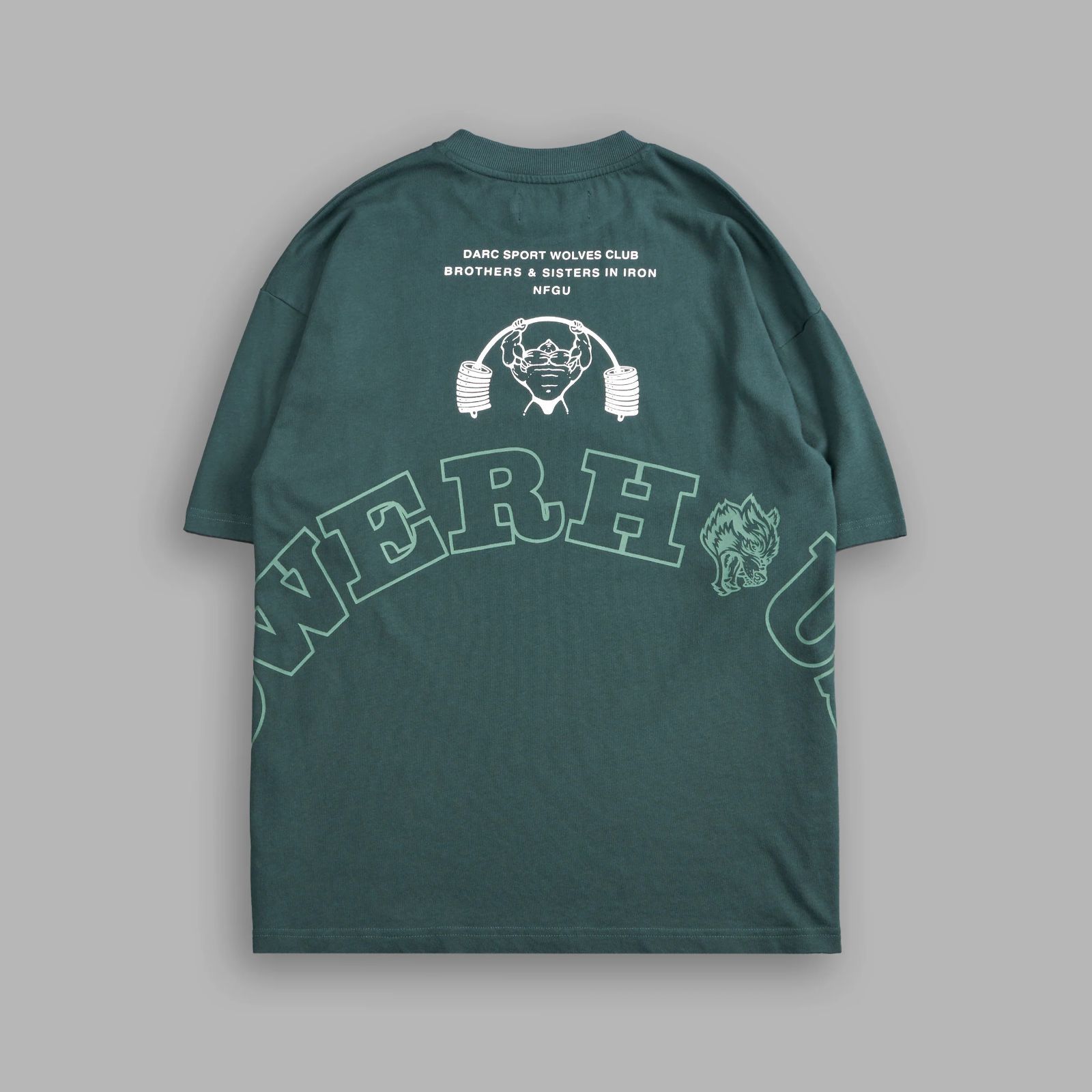 Darc Sport SSDD NFGU Powerhouse Forever Premium Oversized Tee Norse Green M ダルクスポーツ パワーハウスジム フォーエバー オーバーサイズTシャツ ノースグリーン 緑 狼