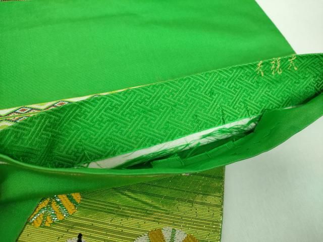 平和屋着物○六通柄 本袋帯 龍村平蔵柄 大祝矢 金銀糸 正絹 逸品