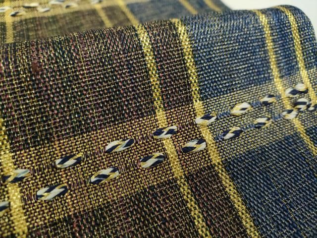 平和屋着物○ひなや工房 くむ・あむ・おる 伊豆蔵明彦 太鼓柄袋帯 横段