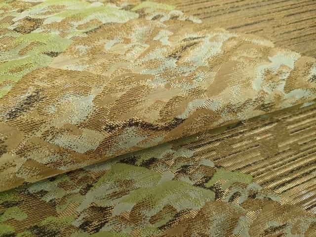 平和屋着物○西陣 川島織物 六通柄 本袋帯 遠山樹林文 金糸 正絹 逸品