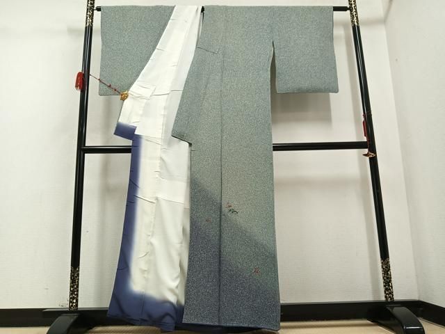 平和屋着物 伝統工芸士 金田今朝男 訪問着 梅松文 たたき染め 正絹 ph