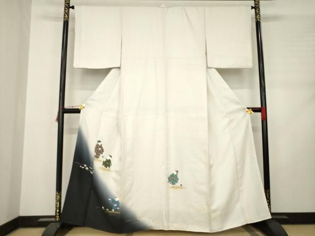 平和屋着物 訪問着 お召地 童子 暈し染め 正絹 ck