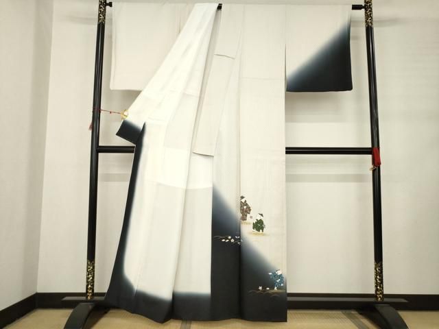 平和屋着物 訪問着 お召地 童子 暈し染め 正絹 ck