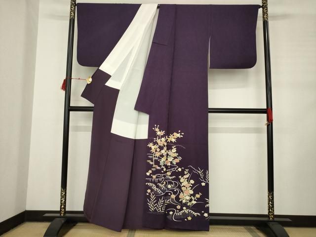 平和屋着物 訪問着 流水花文 正絹 ck