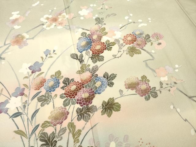  平和屋着物 訪問着 友禅 枝花籬文 暈し染め 正絹 ck 訪問着 付け下げ 着物