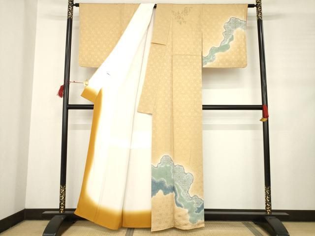 平和屋着物 訪問着 道長立波花文 上代43万 反端付き 正絹 ck