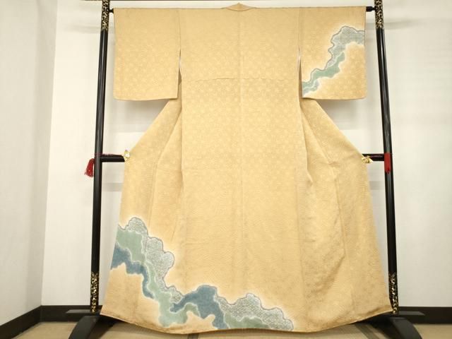 平和屋着物 訪問着 道長立波花文 上代43万 反端付き 正絹 ck