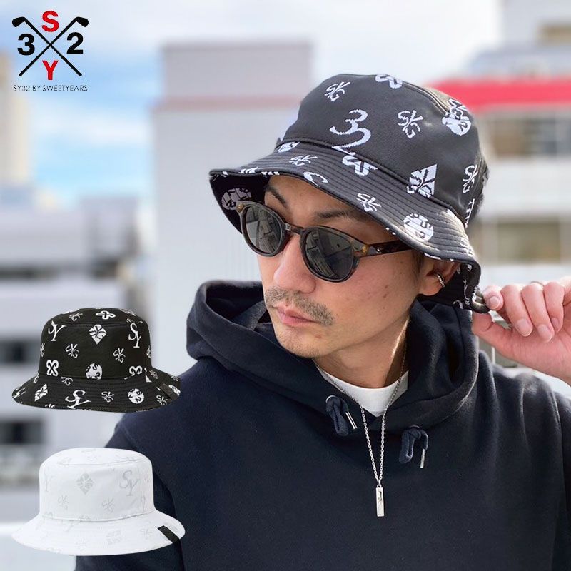 SY32 by SWEET YEARS GOLF SYG オリジナル ジャガード ハット バケットハット バケハ 正規取扱い メンズ レディース ブランド SYG ORIGINAL JQ HAT