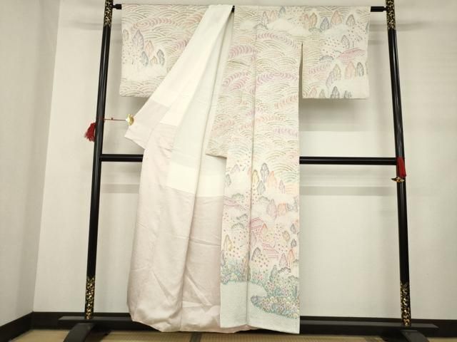 平和屋着物 訪問着 総絞り 風景文 正絹 ck