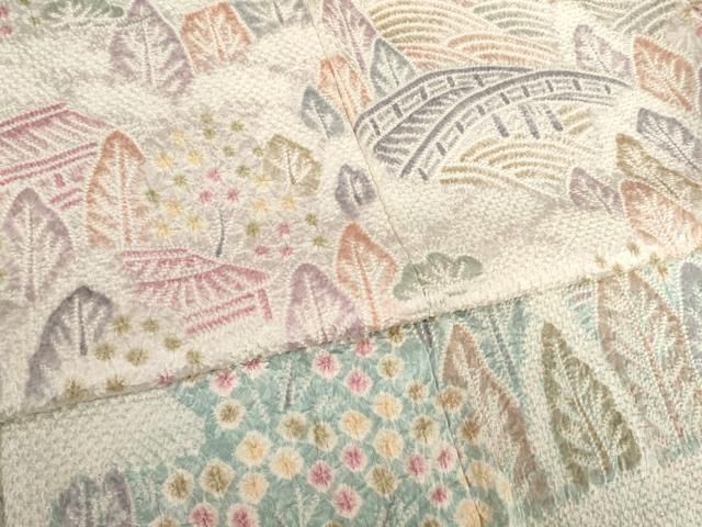 平和屋着物○訪問着 総絞り 風景文 正絹 逸品 AABC9970ck 平和屋着物