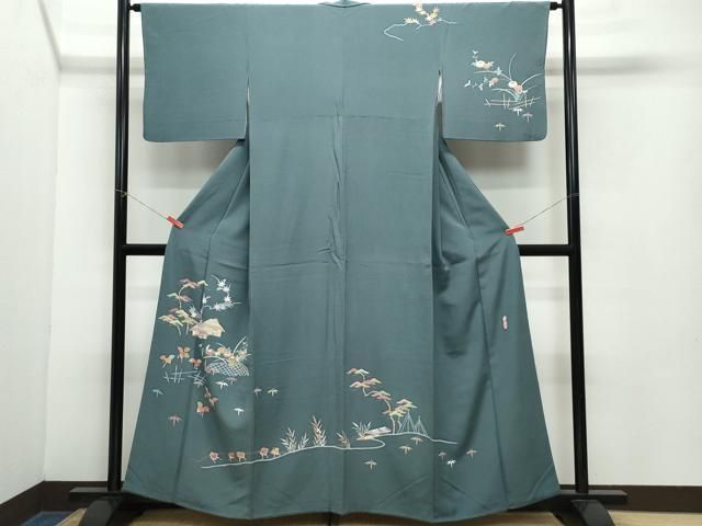 平和屋着物 名門 上野家 上野街子 清染居 訪問着 人物風景文 正絹 vf