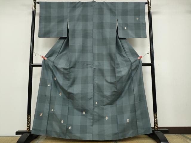 平和屋着物 訪問着 紬地 唐子遊び 正絹 ut