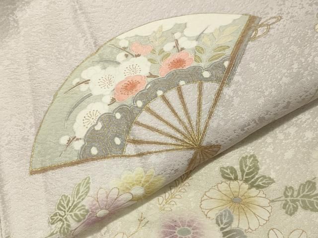  平和屋着物 訪問着 扇面花文 暈し染め 金彩 正絹 gh 訪問着 付け下げ 着物