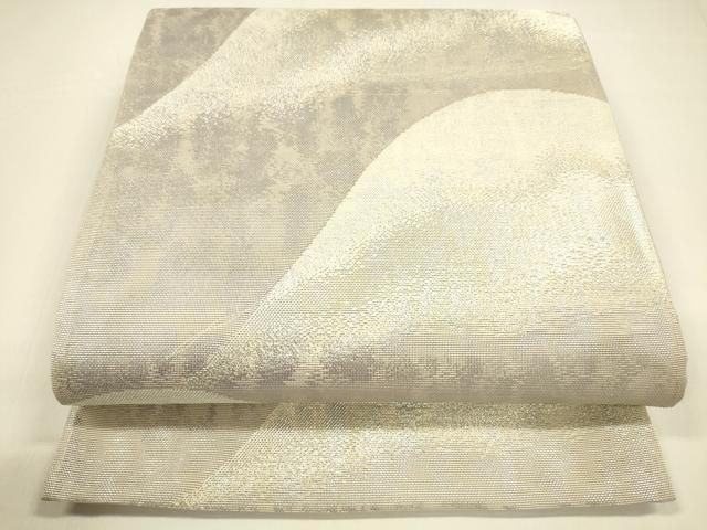 平和屋着物＊夏物　六通柄袋帯　遠山文　銀糸　正絹　逸品　DAAY8485cm 平和屋着物＊夏物 六通柄袋帯 遠山文 銀糸 正絹 逸品 DAAY8485cm