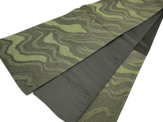 平和屋着物○西陣 六通柄袋帯 流水文 正絹 逸品 CABA0803hy