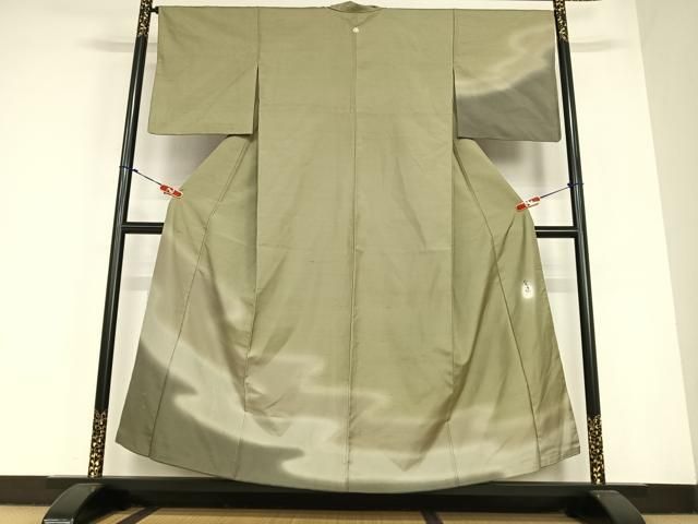 平和屋着物 根津栄一 訪問着 紬地 霞文 暈し染め 正絹 zg