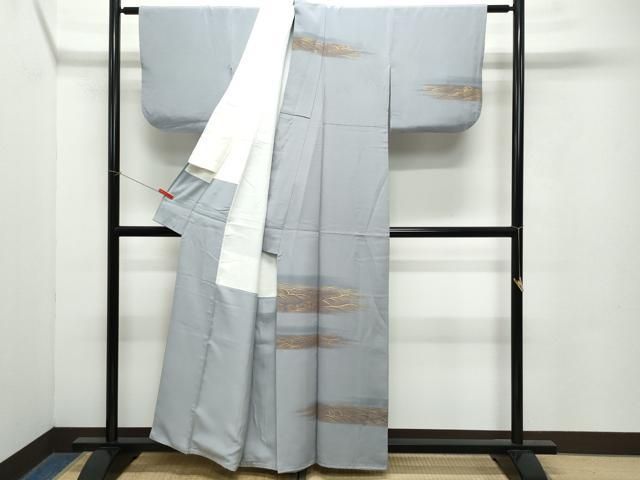 平和屋着物 訪問着 駒刺繍 立波文 金彩 正絹 vf