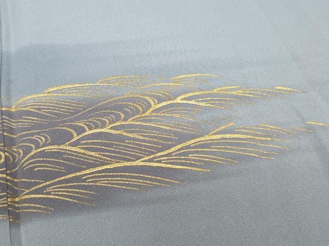  平和屋着物 訪問着 駒刺繍 立波文 金彩 正絹 vf 訪問着 付け下げ 着物