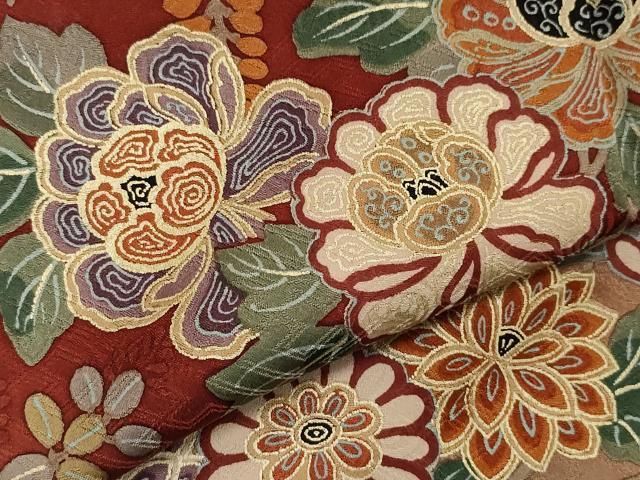 花鳥唐草文 金彩