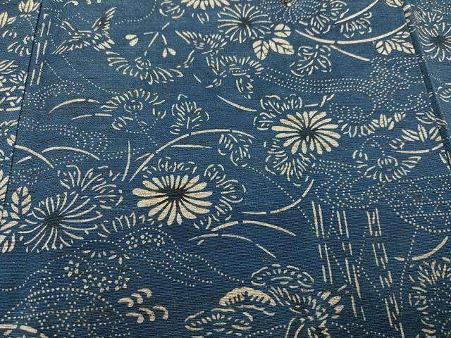 ぜんまい紬 本藍