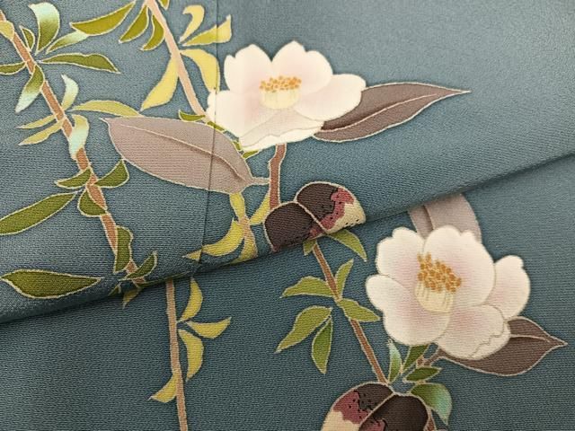  平和屋着物 本加賀友禅作家 茶谷孝志 訪問着 枝花文 正絹 ph 訪問着 付け下げ 着物