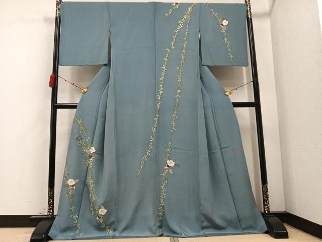 平和屋着物 本加賀友禅作家 茶谷孝志 訪問着 枝花文 正絹 ph