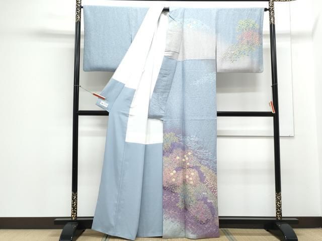 平和屋着物 訪問着 重ね絞り 樹林文 暈し染め 金通し地 やまと誂製 正絹 th