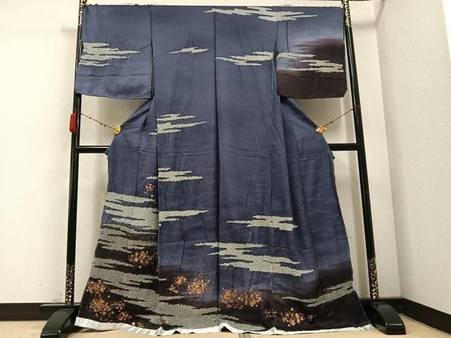 平和屋着物○訪問着 霞文 暈し染め 金彩 上代38万 仮絵羽 正絹 逸品 未