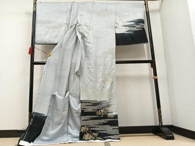 平和屋着物 訪問着 霞文 暈し染め 金彩 上代38万 仮絵羽 正絹 ph