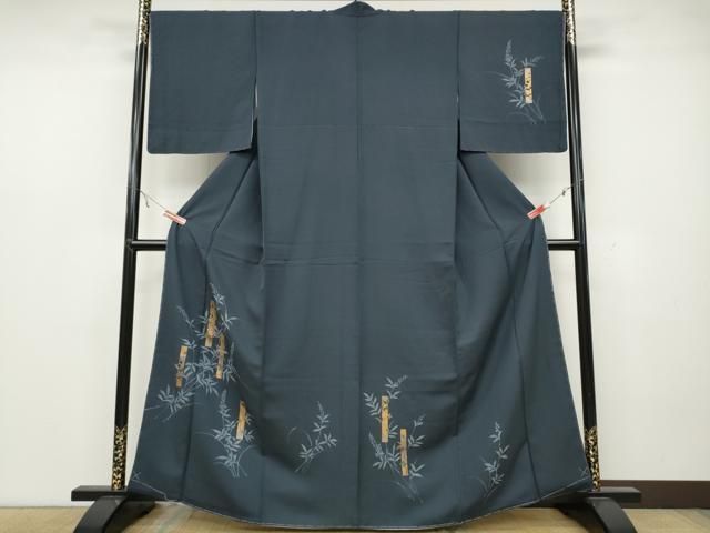 平和屋着物 訪問着 竹屋町刺繍 短冊草花文 金彩 やまと誂製 正絹 ut