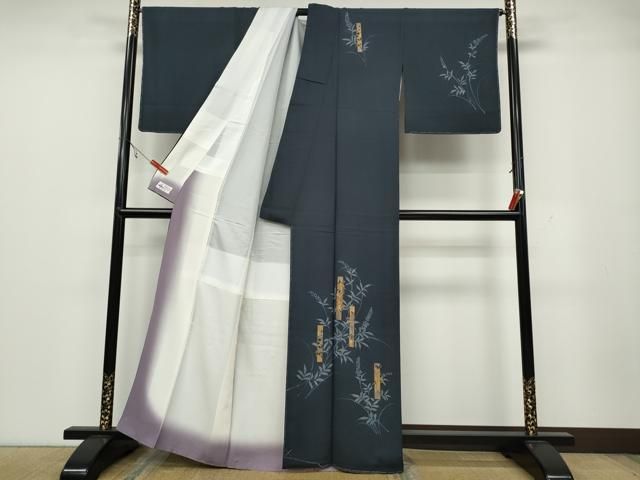 平和屋着物 訪問着 竹屋町刺繍 短冊草花文 金彩 やまと誂製 正絹 ut