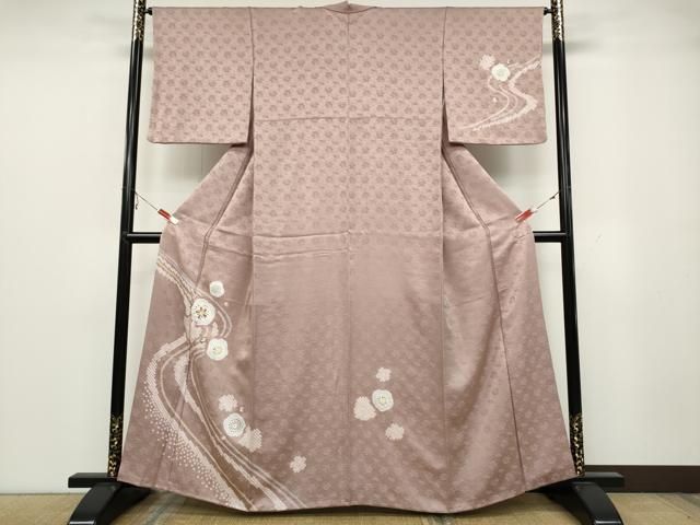 平和屋着物 訪問着 絞り 刺繍 舞花文 金彩 正絹 ut