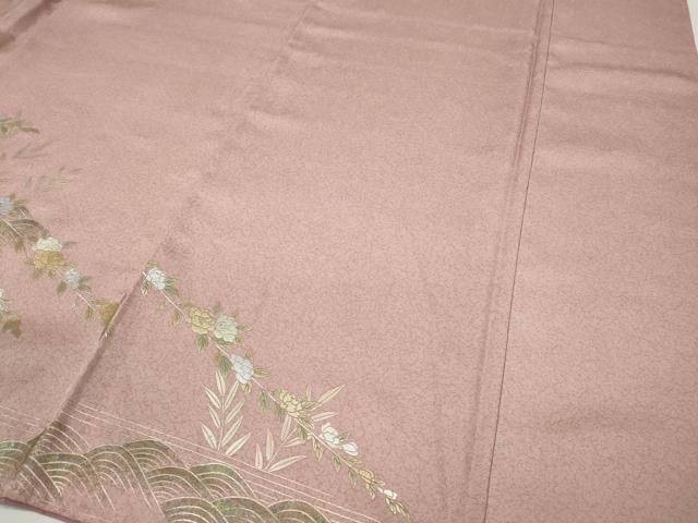 立波枝花文 暈し染め