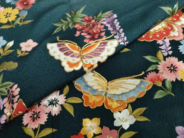 平和屋着物○豪華振袖・長襦袢（無双仕立て）・袋帯セット 総刺繍 駒