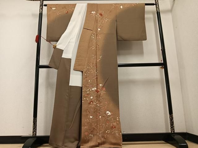 平和屋着物 訪問着 枝花文 金彩 正絹 ph