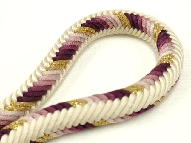 平和屋着物○極上 有職組紐道明 帯締め 奈良組 金糸 宮内庁御用 国立