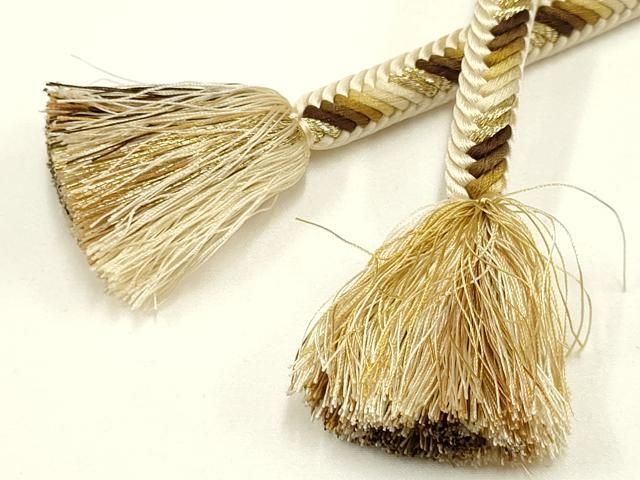 平和屋着物○極上 有職組紐道明 帯締め 奈良組 金糸 宮内庁御用 国立