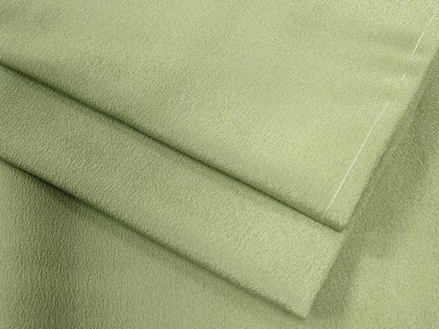 平和屋着物 色無地 胴抜き仕立て 柳色 洗える着物 yc