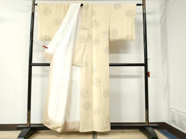  平和屋着物 上質な小紋 舞桜吉祥丸文 正絹 yc 小紋 着物